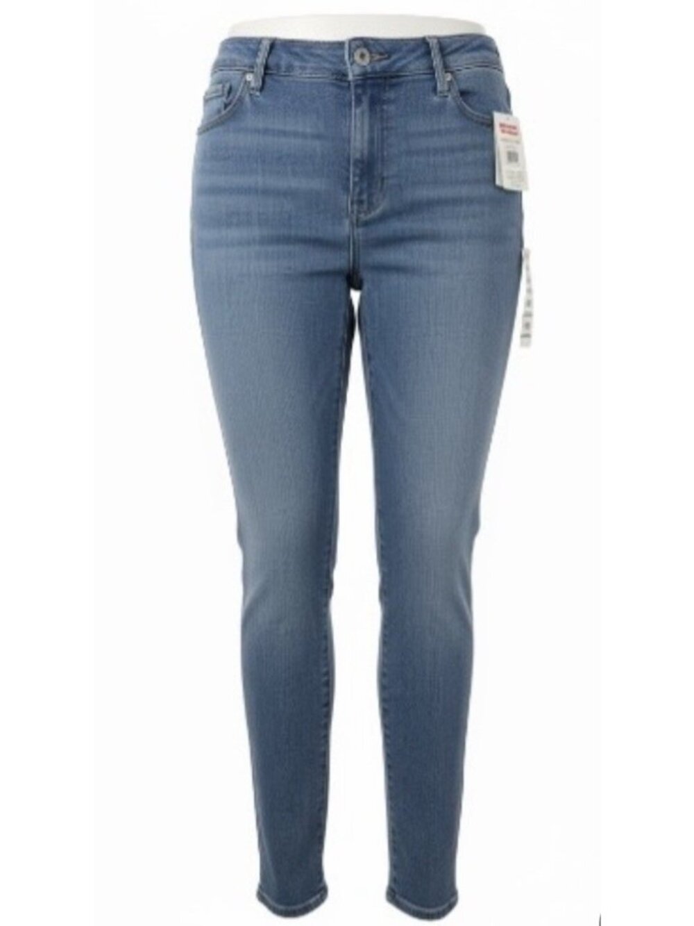 -New Levi Strauss Signature Mid Rise Skinny Jeans Womens 20M Light Wash Denim